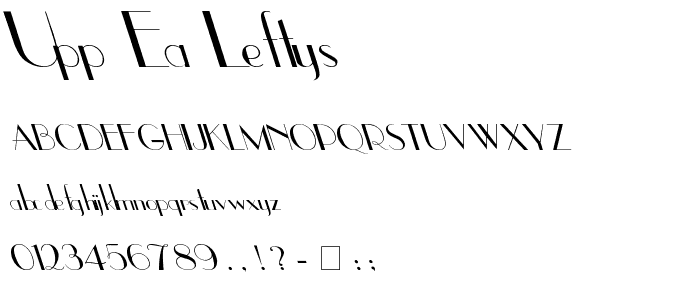 Upp Ea Leftys font